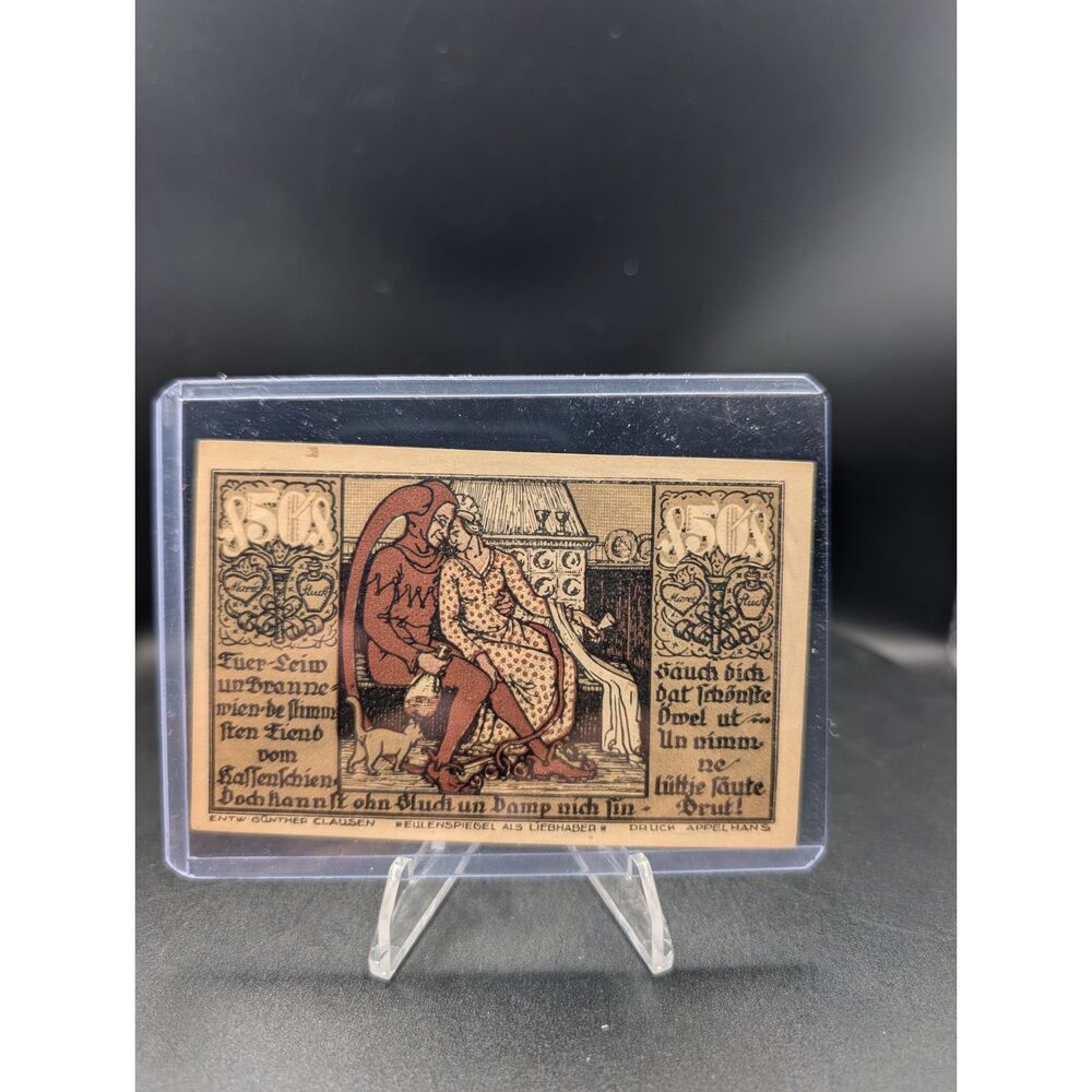 1921 Germany Braunschweig 50 Pfennig Till Eulenspiegel Notgeld Banknote